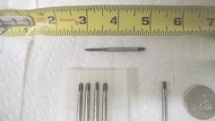 6 pcs Greenfield 3-48 NC gun taps, 2 flute, H2 SU/TR, part 13119