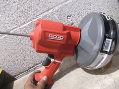 Ridgid EZ SPIN Self Feed Drain Cleaning 1/4 in. x 25 ft. cable Snake Hand Power