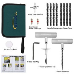 Universal Tire Repair Kit Heavy Duty 24 Pcs Emergency Tire Plug Kit for car M&hellip;