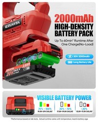 20V Cordless Electric Drain Snake, 25Ft Replaceable Cable with 2.0Ah Battery & F