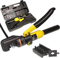 10 Ton Crimping Tool Kit with 8 Dies, Professional Hydraulic Wire Crimper for 12