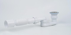 Bath Shower Drain Low Profile p Trap 1 1/2&Prime; Flat Kit for White