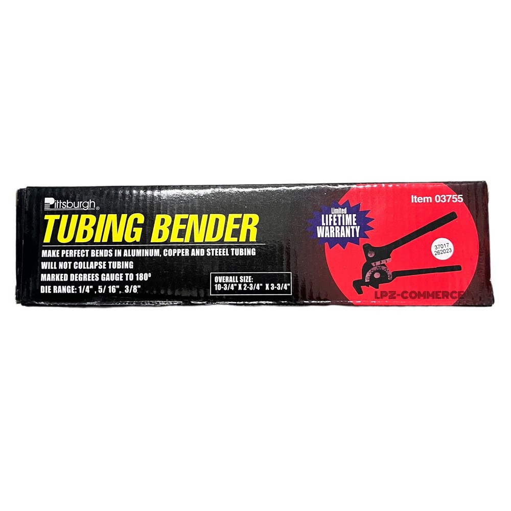 Pittsburgh Tools #03755 Tubing Bender for 1/4&Prime;, 5/16&Prime;, 3/8&Prime; Pipe ~ NIB~ T354