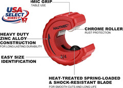 Copper Tubing Cutter Set 3 PCS with Portable Case and Reaming Tool