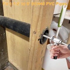 Inside PVC Pipe Cutter Tool 7&Prime;Adjustable Depth for 1-1/2&Prime; to 8&Prime; SCH40 PVC Pipe