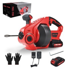 20V Cordless Electric Drain Auger, 25Ft AutoFeed Drain Snake, Replaceable Cab&hellip;