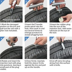 Universal Tire Repair Kit for Cars Trucks Motorcycles RVs 36 Pcs
