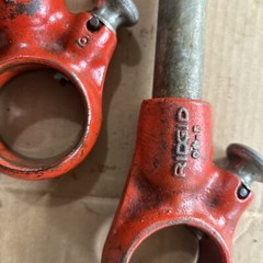 Ridgid 00-R Pipe Threader 1/2 3/4(4) 1 Inch And (2) Holders Handle Made In USA