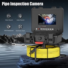 MAOTEWANG Sewer Camera, 98.4 ft/30 m, 7&Prime; Pipe Drain Inspection Camera with DVR