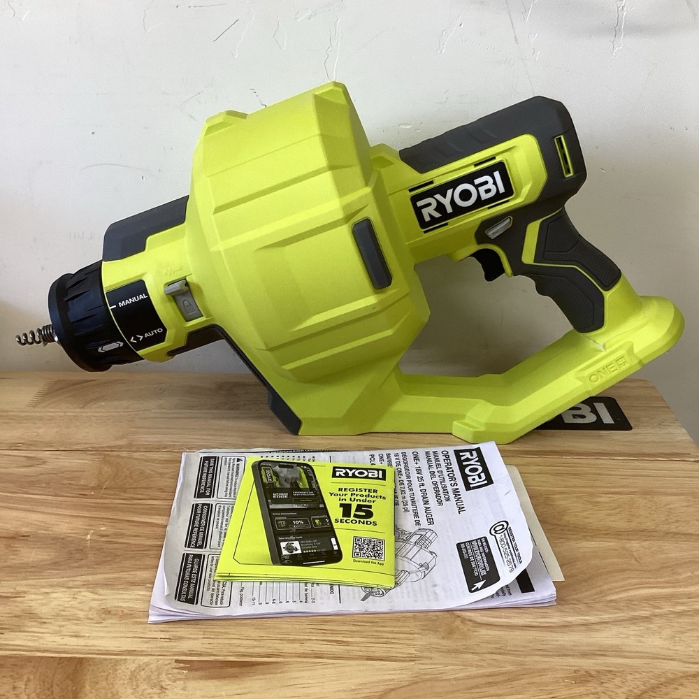 Ryobi ONE+ 18V Cordless Drain Auger with 25 Ft Cable (Tool Only) PCL456B