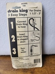 G.T. Water Products 186 Drain King Unclog Hose Attachment For Drains 1-1/2&rdquo; &ndash; 3&rdquo;