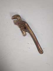 Ridgid E14 Vintage Offset Pipe Wrench 14&Prime; USA Pat 1727639 Heavy Duty Bent Handle