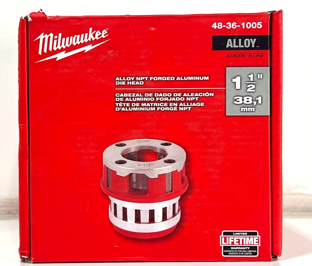 Milwaukee 48-36-1005 1-1/2&Prime; ALLOY NPT Forged Aluminum Die Head
