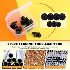 Tanstic 14Pcs Carbon Steel Double Flaring Tool Adapters Set, Fit for 3/16, 1/4,