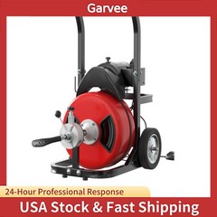 1/2&Prime; & 3/4&Prime; Sewer Snake Auger With 100FT Long Cable Forms Versatile Electric Dra