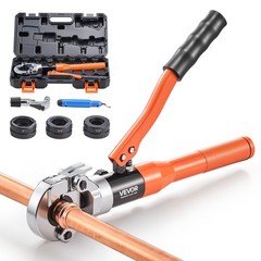 VEVOR Copper Pipe Crimper Hydraulic Driven Pro Press Tool with 1/2&Prime; 3/4&Prime; 1&Prime; Jaws