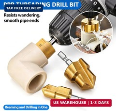 3PCS PVC Pipe Threader Tool Kit-1/2&Prime; 3/4&Prime; 1&Prime; Dual-Function Integrated Internal &