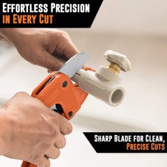 American Mutt Tools 1.5&rdquo; PVC Pipe Cutter &ndash; Heavy Duty Ratcheting PVC Cutter