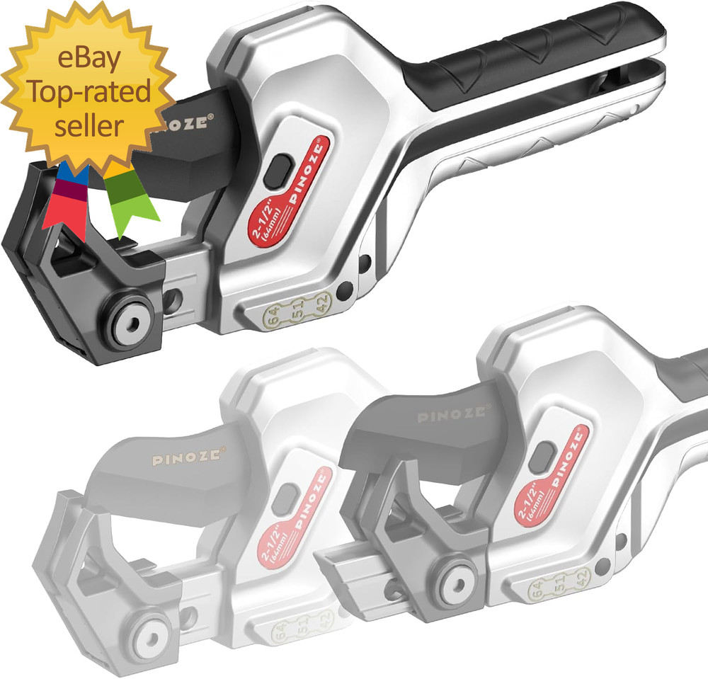 PVC Pipe Cutter, 3-Gear Adjustable Cut up to 2-1/2&rdquo;, Ratchet Pipe Cutter Tool He