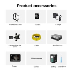1000TVL Drain Sewer Camera 512hz Self-leveling DVR Pipe Inspection Camera 40m