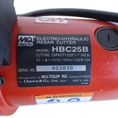 Multiquip HBC25B Handheld, Electro-Hydraulic 1&Prime; Rebar Cutter For Cutting Systems