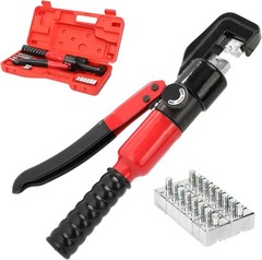 Hydraulic Crimping Tool 45KN Battery Cable Crimper Tool with 8 Dies | Heat-Treat