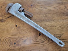Ridgid Tool 824 24&Prime; Aluminum Pipe Wrench Heavy Duty Ridge Tool Co. Ohio USA
