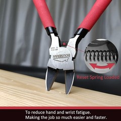Wire Cutters 2 PACK, 6 inch, Side Cutters, Flush Cut Pliers | Spring Loaded Cutt
