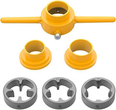 6Pcs PVC Thread Maker Tool Pipe Threader Plumbing Tool Kit Plastic Pipe round Di