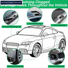 XANGNIER Auto Sunroof Drain Cleaning Tool, 118in Extra Long Flexible Green