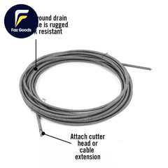 1/2 In. X 75 Ft. C-45 IW Integral Wound Drain Cleaning Snake Auger Machine NEW