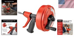 Manual or Drill-Powered Drain Cleaner &ndash; 25 ft. Cable