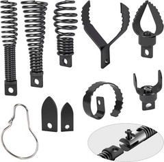 Drain Snake Drill Attachment,Cutter and Auger Set,Used in 50-100FT AC Drain Clea