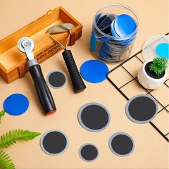 50Pcs Tire Repair Patches, 5 Sizes, Heavy Duty Radial Plug Kit