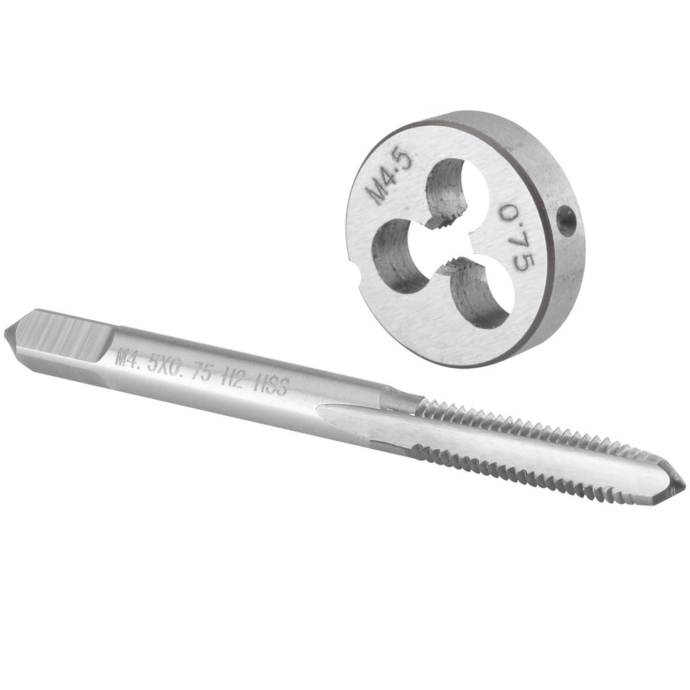 M4.5&times;0.75mm Machine Thread Tap And Round Die Set Right Hand Tapping Tool