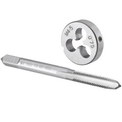 M4.5&times;0.75mm Machine Thread Tap And Round Die Set Right Hand Tapping Tool