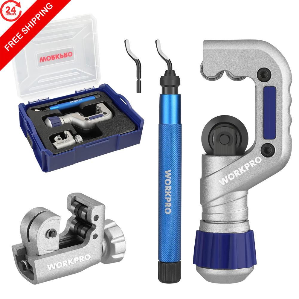 WORKPRO 3 Pieces Tubing Cutter Set &ndash; Pipe with 1/8&rdquo;-1-1/4&rdquo; Cutting&hellip;