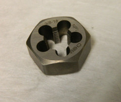 Interstate 2pk 1/2-14 NPT x 1-5/8&Prime; Hex Carbon Steel Hex Pipe Die 365-0021
