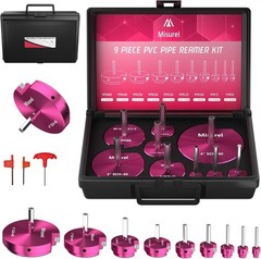 9 Pcs PVC Pipe Reamer Set with Aluminum Fitting Saver