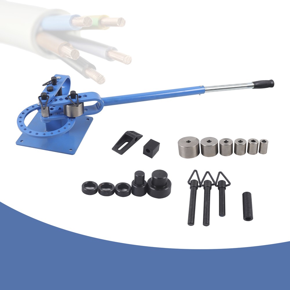 Premium Pipe Tube Bender 1&rdquo;-3&rdquo; inch Manual Tube Bender w/ 7 Dies Tubing Metal