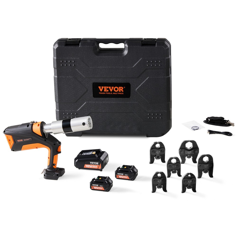 1/2&Prime; &ndash; 2&Prime; 18V Pro Press Tool with Brushless Motor & 6 Pro Press Jaws