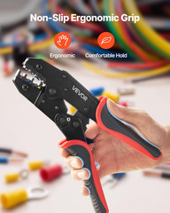 22-10 AWG Ratcheting Wire Crimping Tool Electrical Terminal Pliers