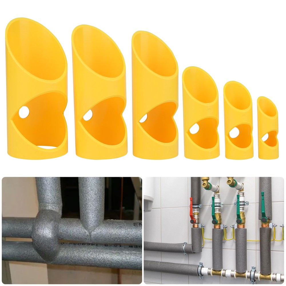 6x Pipe Insulation Cutting Guide Set ABS Foam Pipe Cutter Tool for HVAC Plumbing