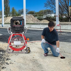 Sewer Camera 328 Ft/100M Self-Leveling Drain Camera with 10.1&Prime; Touchscreen