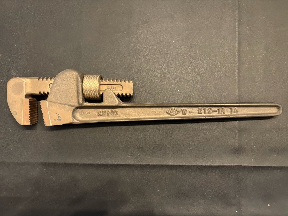 AMPCO W-212-1A 14&rdquo; Aluminum Bronze Non-Sparking Pipe Wrench ALBR USA