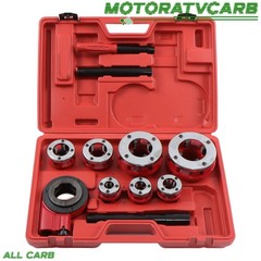 ALL-CARB 7 Size Pipe Threader Threading 3/8&Prime; &ndash; 2&Prime; Die Dies Set w/ Handle Ratchet