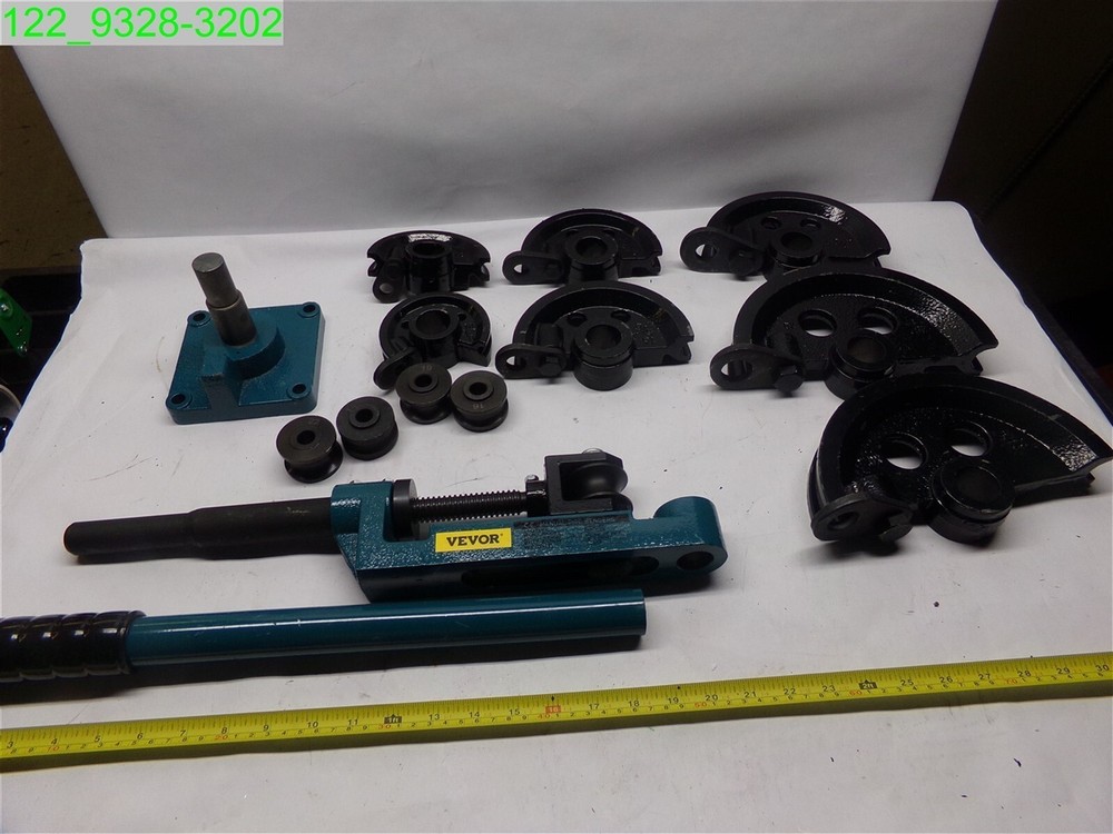 VEVOR SWG-25 Manual PIPE BENDER w/ 7-Dies & 3 rollers, 3/8&Prime;-1&Prime; Angle 180&deg;