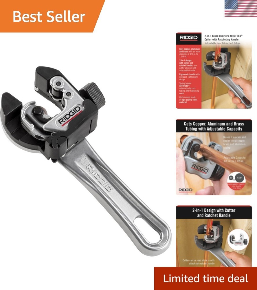 Ridgid 32573 Model 118 2-in-1 Tubing Cutter for 1/4&Prime; to 1-1/8&Prime; &ndash; Compact & Ef&hellip;