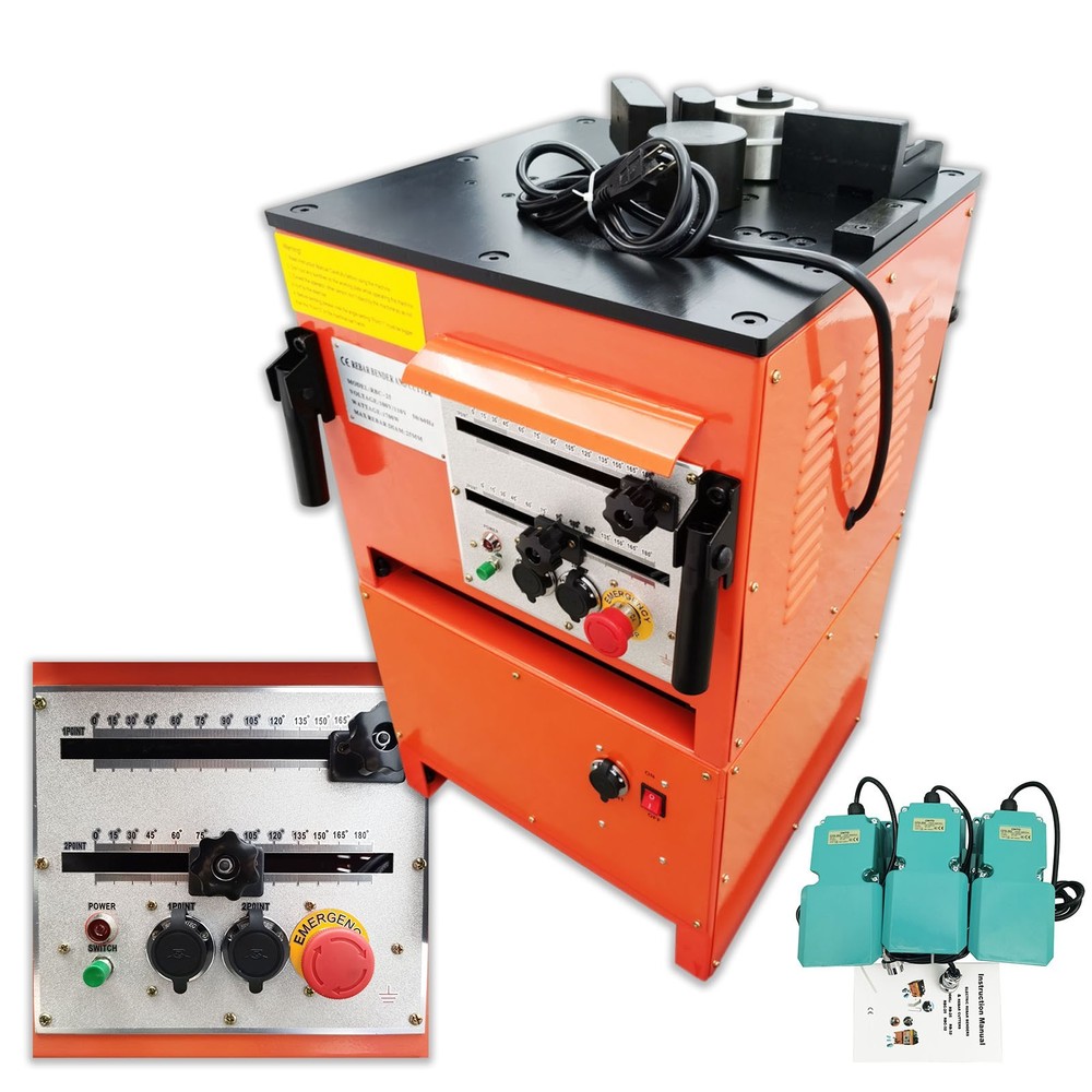 110V 1.7KW RBC-25 Rebar Bender and Cutter 0.16&Prime;-0.98&Prime; Steel Bar Bending Machine