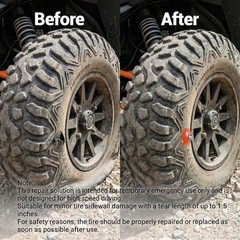 Rlcvecv 3 Pcs Sidewall Tire Repair Kit, Tire Puncture Repair Kit Portable Sidewa